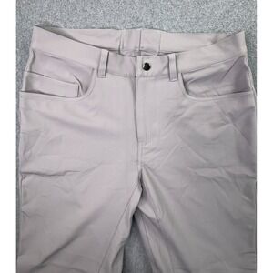 State & Liberty Tech Pants Mens 31x32 Light Grey 4 Way Stretch Nylon Performance